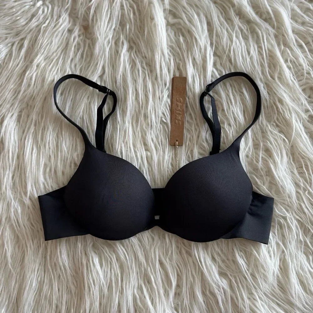 Skims Ultimate Push up Plunge Bra Onyx Size 34A - Picture 2 of 6